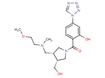 2-[((3R*,4R*)-3-(hydroxymethyl)-4-{[(2-methoxyethyl)(methyl)amino]methyl}pyrrolidin-1-yl)carbonyl]-5-(1H-tetrazol-1-yl)phenol