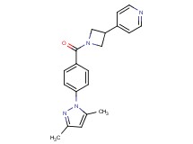 4-{1-[4-(3,5-dimethyl-1H-pyrazol-1-yl)benzoyl]-3-azetidinyl}pyridine