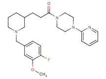 1-{3-[1-(4-fluoro-3-methoxybenzyl)-3-piperidinyl]propanoyl}-4-(2-pyridinyl)piperazine
