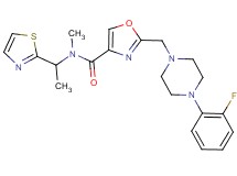2-{[4-(2-fluorophenyl)-1-piperazinyl]methyl}-N-methyl-N-[1-(1,3-thiazol-2-yl)ethyl]-1,3-oxazole-4-carboxamide