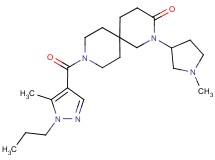 9-[(5-methyl-1-propyl-1H-pyrazol-4-yl)carbonyl]-2-(1-methylpyrrolidin-3-yl)-2,9-diazaspiro[5.5]undecan-3-one