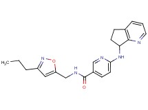6-(6,7-dihydro-5H-cyclopenta[b]pyridin-7-ylamino)-N-[(3-propylisoxazol-5-yl)methyl]nicotinamide