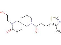 2-(2-hydroxyethyl)-8-[3-(4-methyl-1,3-thiazol-5-yl)propanoyl]-2,8-diazaspiro[5.5]undecan-3-one