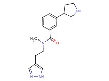 N-methyl-N-[2-(1H-pyrazol-4-yl)ethyl]-3-(3-pyrrolidinyl)benzamide