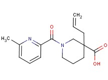 3-allyl-1-[(6-methyl-2-pyridinyl)carbonyl]-3-piperidinecarboxylic acid