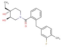(3R*,4R*)-4-ethyl-1-[2-(3-fluoro-4-methylbenzyl)benzoyl]piperidine-3,4-diol