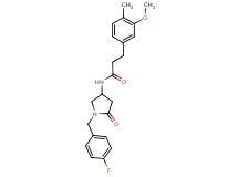 N-[1-(4-fluorobenzyl)-5-oxopyrrolidin-3-yl]-3-(3-methoxy-4-methylphenyl)propanamide