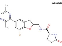 N-{[5-(3,6-dimethyl-2-pyrazinyl)-7-fluoro-2,3-dihydro-1-benzofuran-2-yl]methyl}-5-oxo-L-prolinamide