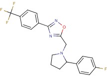 5-{[2-(4-fluorophenyl)-1-pyrrolidinyl]methyl}-3-[4-(trifluoromethyl)phenyl]-1,2,4-oxadiazole