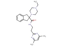 N-[2-(4,6-dimethyl-2-pyrimidinyl)ethyl]-2-(4-ethyl-1-piperazinyl)-2-indanecarboxamide