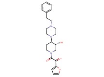 1-(2-furyl)-2-{(3R*,4R*)-3-hydroxy-4-[4-(2-phenylethyl)-1-piperazinyl]-1-piperidinyl}-2-oxoethanone