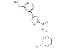 3-(3-methoxyphenyl)-N-[(1-methylpiperidin-3-yl)methyl]-1H-pyrazole-5-carboxamide