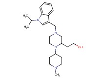 2-[4-[(1-isopropyl-1H-indol-3-yl)methyl]-1-(1-methyl-4-piperidinyl)-2-piperazinyl]ethanol