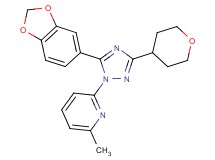 2-[5-(1,3-benzodioxol-5-yl)-3-(tetrahydro-2H-pyran-4-yl)-1H-1,2,4-triazol-1-yl]-6-methylpyridine