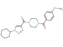1-[(1-cyclohexyl-1H-1,2,3-triazol-4-yl)carbonyl]-4-(4-methoxybenzoyl)piperazine