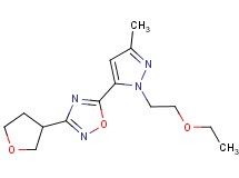 5-[1-(2-ethoxyethyl)-3-methyl-1H-pyrazol-5-yl]-3-(tetrahydrofuran-3-yl)-1,2,4-oxadiazole