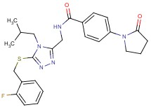 N-({5-[(2-fluorobenzyl)thio]-4-isobutyl-4H-1,2,4-triazol-3-yl}methyl)-4-(2-oxo-1-pyrrolidinyl)benzamide