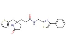 3-[5-oxo-2-(2-thienylmethyl)-2-pyrrolidinyl]-N-[(4-phenyl-1,3-thiazol-2-yl)methyl]propanamide
