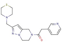 5-(3-pyridinylacetyl)-2-(4-thiomorpholinylmethyl)-4,5,6,7-tetrahydropyrazolo[1,5-a]pyrazine