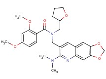 N-{[6-(dimethylamino)[1,3]dioxolo[4,5-g]quinolin-7-yl]methyl}-2,4-dimethoxy-N-(tetrahydro-2-furanylmethyl)benzamide