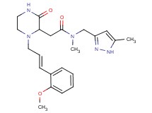 2-{1-[(2E)-3-(2-methoxyphenyl)-2-propen-1-yl]-3-oxo-2-piperazinyl}-N-methyl-N-[(5-methyl-1H-pyrazol-3-yl)methyl]acetamide