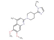 2-[4-(1-ethyl-1H-imidazol-2-yl)piperidin-1-yl]-6,7-dimethoxy-4-methylquinoline