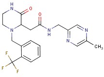N-[(5-methyl-2-pyrazinyl)methyl]-2-{3-oxo-1-[2-(trifluoromethyl)benzyl]-2-piperazinyl}acetamide