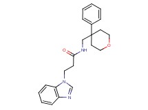 3-(1H-benzimidazol-1-yl)-N-[(4-phenyltetrahydro-2H-pyran-4-yl)methyl]propanamide