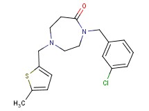 4-(3-chlorobenzyl)-1-[(5-methyl-2-thienyl)methyl]-1,4-diazepan-5-one
