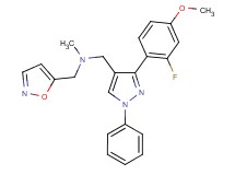 1-[3-(2-fluoro-4-methoxyphenyl)-1-phenyl-1H-pyrazol-4-yl]-N-(5-isoxazolylmethyl)-N-methylmethanamine