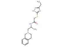 N-[2-(3,4-dihydroisoquinolin-2(1H)-yl)-1-methylethyl]-2-[(3-ethyl-1H-1,2,4-triazol-5-yl)thio]acetamide