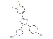 4-[3-(3,4-difluorophenyl)-5-(1-methylpyrrolidin-3-yl)-1H-1,2,4-triazol-1-yl]-1-methylpiperidine