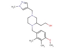 2-{1-(4-methoxy-2,3-dimethylbenzyl)-4-[(1-methyl-1H-pyrazol-4-yl)methyl]-2-piperazinyl}ethanol