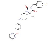 3-(4-fluorobenzyl)-5-methyl-5-{1-[4-(2-pyrimidinyloxy)benzyl]-4-piperidinyl}-2,4-imidazolidinedione