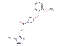 3-{3-[3-(2-methoxyphenoxy)-1-azetidinyl]-3-oxopropyl}-4-methyl-4H-1,2,4-triazole