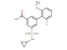 5-[(cyclopropylamino)sulfonyl]-2'-fluoro-6'-methoxybiphenyl-3-carboxylic acid