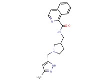 N-({1-[(3-methyl-1H-pyrazol-5-yl)methyl]pyrrolidin-3-yl}methyl)isoquinoline-1-carboxamide