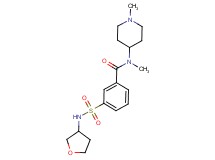 N-methyl-N-(1-methylpiperidin-4-yl)-3-[(tetrahydrofuran-3-ylamino)sulfonyl]benzamide