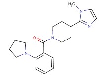 4-(1-methyl-1H-imidazol-2-yl)-1-[2-(1-pyrrolidinyl)benzoyl]piperidine