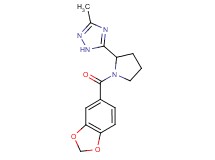 5-[1-(1,3-benzodioxol-5-ylcarbonyl)pyrrolidin-2-yl]-3-methyl-1H-1,2,4-triazole