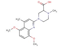 4-(5,8-dimethoxy-4-methylquinolin-2-yl)-1-methylpiperazine-2-carboxylic acid