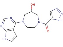1-(7H-pyrrolo[2,3-d]pyrimidin-4-yl)-4-(1H-1,2,3-triazol-5-ylcarbonyl)-1,4-diazepan-6-ol