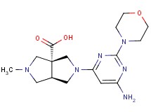 (3aR*,6aR*)-2-[6-amino-2-(4-morpholinyl)-4-pyrimidinyl]-5-methylhexahydropyrrolo[3,4-c]pyrrole-3a(1H)-carboxylic acid