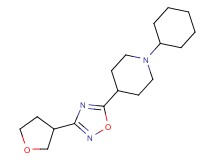 1-cyclohexyl-4-[3-(tetrahydrofuran-3-yl)-1,2,4-oxadiazol-5-yl]piperidine
