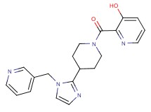 2-({4-[1-(3-pyridinylmethyl)-1H-imidazol-2-yl]-1-piperidinyl}carbonyl)-3-pyridinol