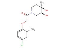 (3S*,4R*)-1-[(4-chloro-2-methylphenoxy)acetyl]-4-methylpiperidine-3,4-diol