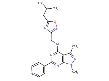 N-[(5-isobutyl-1,2,4-oxadiazol-3-yl)methyl]-1,3-dimethyl-6-(4-pyridinyl)-1H-pyrazolo[3,4-d]pyrimidin-4-amine