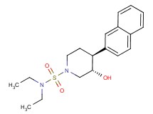 (3S*,4S*)-N,N-diethyl-3-hydroxy-4-(2-naphthyl)piperidine-1-sulfonamide