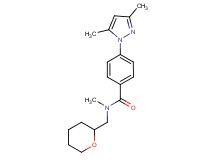4-(3,5-dimethyl-1H-pyrazol-1-yl)-N-methyl-N-(tetrahydro-2H-pyran-2-ylmethyl)benzamide