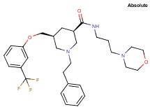 (3R,5S)-N-[3-(4-morpholinyl)propyl]-1-(2-phenylethyl)-5-{[3-(trifluoromethyl)phenoxy]methyl}-3-piperidinecarboxamide